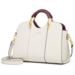 Luxury Ladies Leather Tote with Zipper Closure - Elegant Everyday Satchel